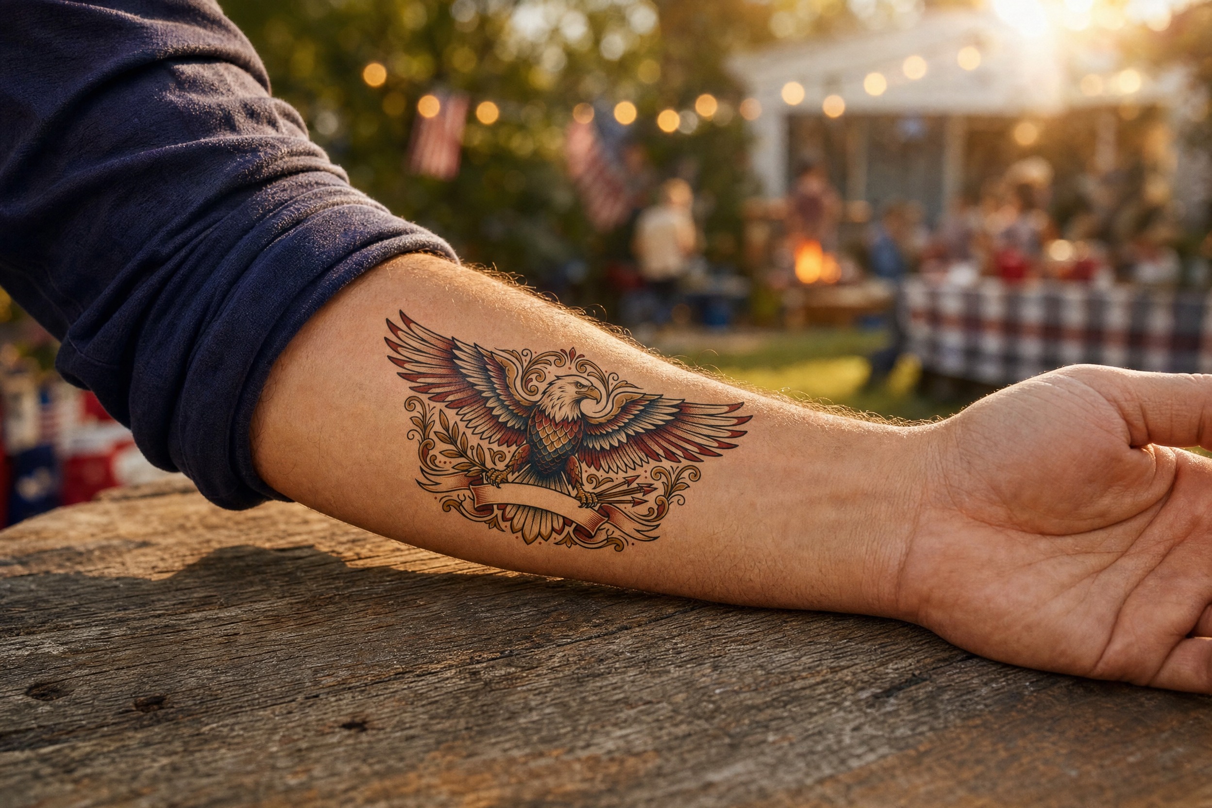 30-Sheet 250th Anniversary Patriotic Tattoo & Face Sticker Pack β 4th of July Wholesale