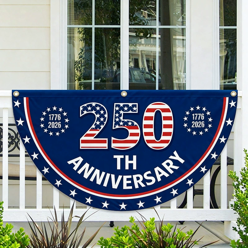 America 250th Anniversary Fan Flag Bulk - 250th Patriotic Bunting Banner 45x90cm Polyester Wholesale for Independence Day Events