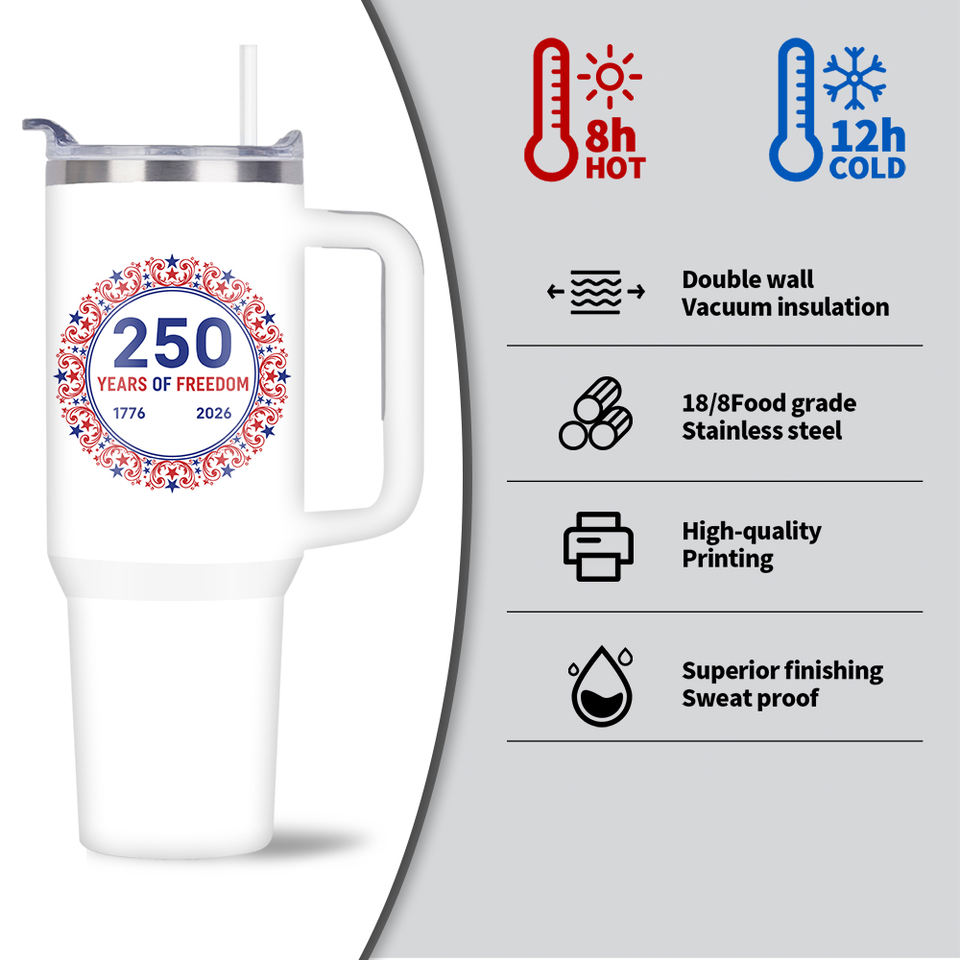 America 250th Anniversary Patriotic Stainless Steel Tumbler