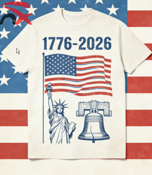 America 250th Anniversary Patriotic Flag T-Shirt