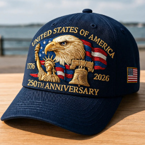 Patriotic USA 250th Anniversary Lady Liberty Embroidered Baseball Cap, Adjustable Sun Hat Wholesale Bulk - America 1776-2026 Commemorative Cap for Independence Day Events, Parades, Fourth of July Celebrations