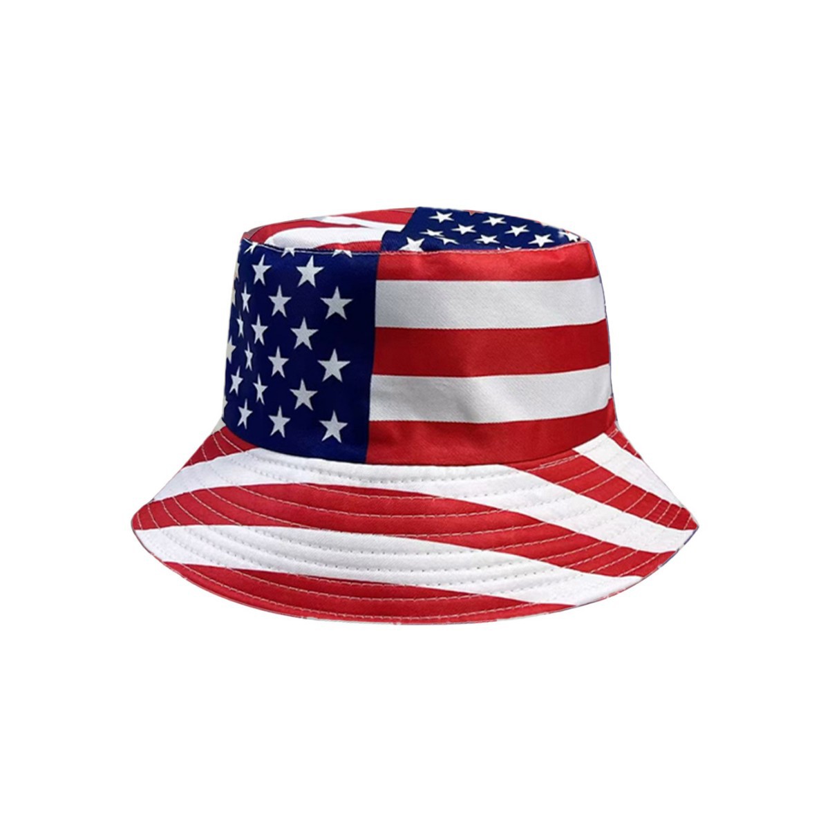 USA Flag Bucket Hat 250th Anniversary Patriotic Fishing Hat Foldable Sun Hat Red White Blue Stars Stripes America 1776-2026 Bulk Wholesale Independence Day Event Supplies MOQ 30