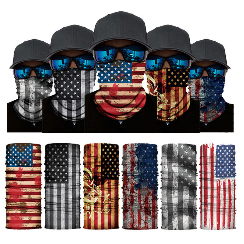 USA Flag Neck Gaiter Bulk Wholesale - 250th Anniversary Patriotic Tube Bandana Face Shield Seamless American Flag Sun Protection Neck Warmer for Independence Day 1776-2026 Events