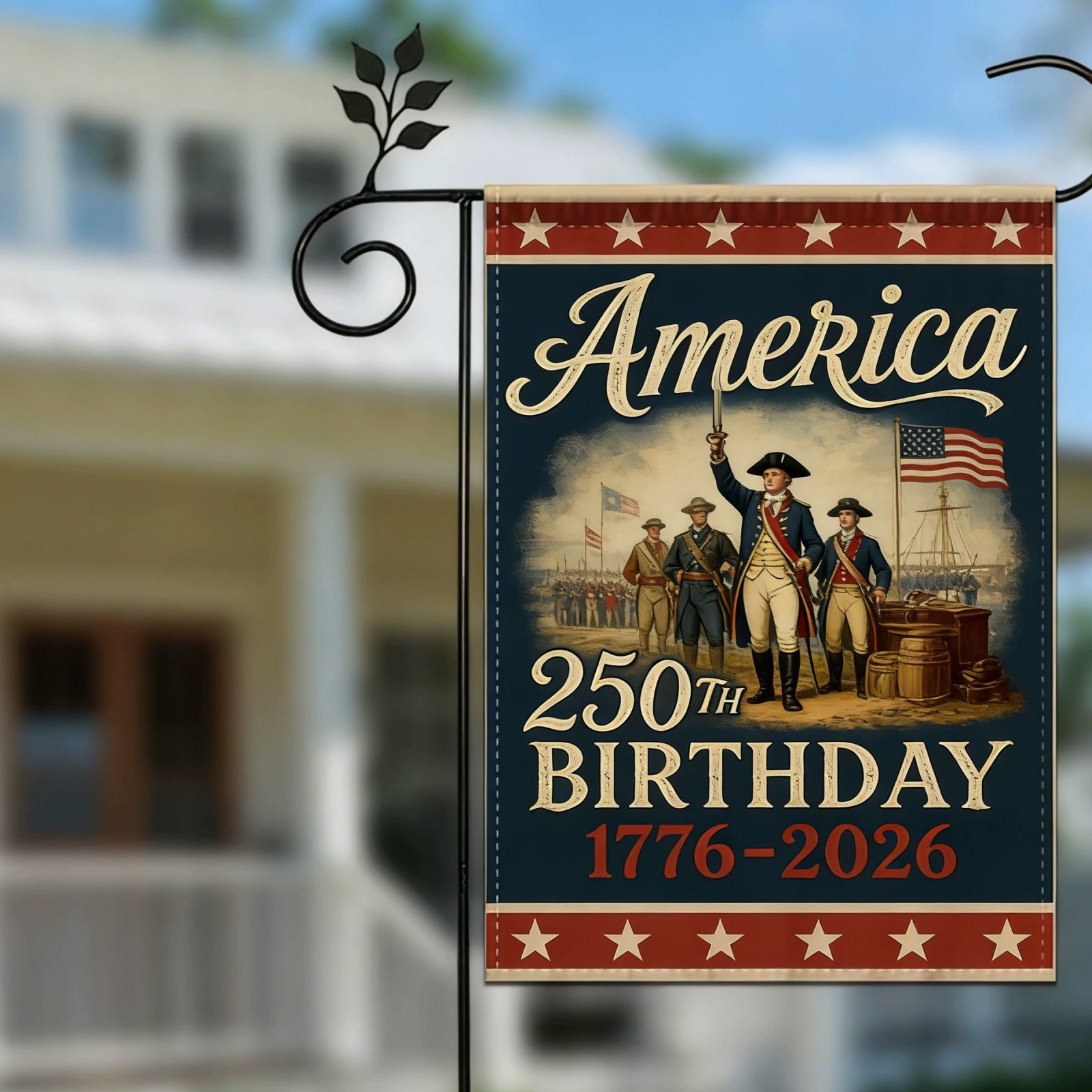 USA 250th Anniversary Garden Flag 1776-2026 Patriotic Birthday Banner Bulk Wholesale, 30x45cm Polyester, America Semi-Sesquicentennial Yard Decor for Independence Day Celebration